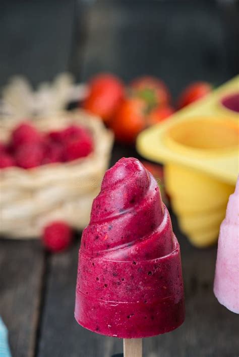 Summer Fruits Homemade Lolly Pops Ice Stock Image Image Of Food