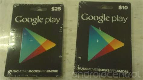 Yes, we don't want money from us. Physical Google Play Store gift cards pictured in $10, $25 denominations; could come as early as ...