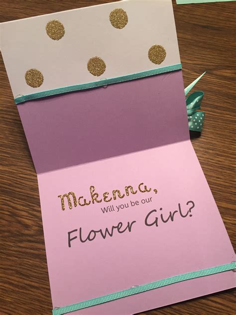 Diy Flower Girl Card Flower Girl Card Will You Be Our Flower Girl