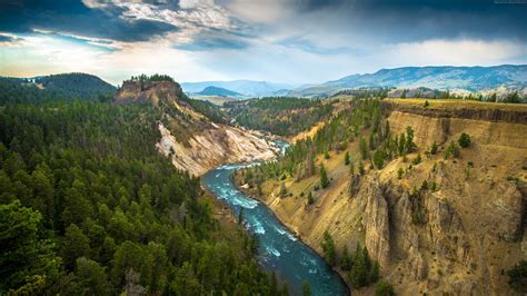 Wallpaper Yellowstone Landscape 4k 5k Wallpaper Usa River Travel