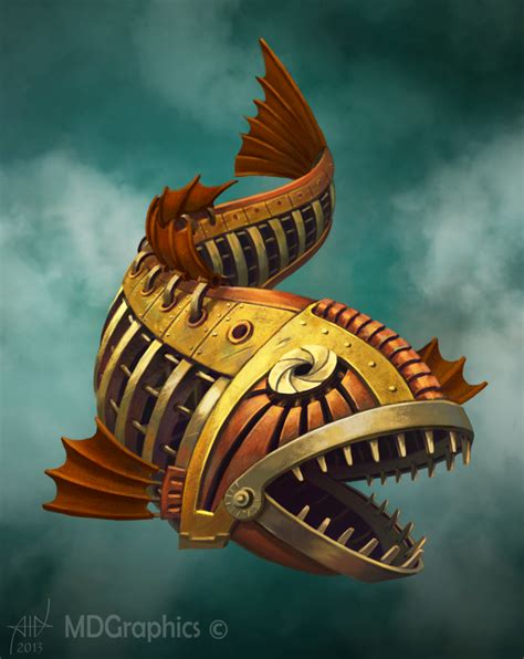 Steampunk Fish By Pversus On Deviantart Steampunk Artwork Fish