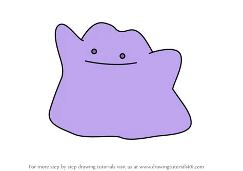 How To Draw Ditto From Pokemon Go Pokemon Go Step By Step
