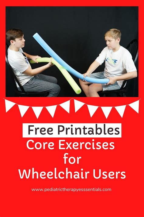 Free Printables With Fun And Effective Core Exercises For Wheelchair