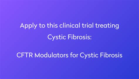Cftr Modulators For Cystic Fibrosis Clinical Trial 2024 Power