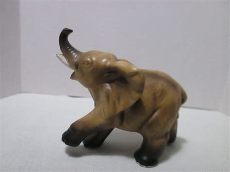 Vintage Lefton Elephant 9869h Ivory African Mammal Animal Etsy