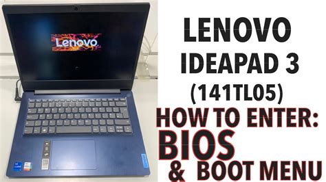 LENOVO IDEAPAD 3 141TL05 How To Enter Bios Boot Menu Option YouTube