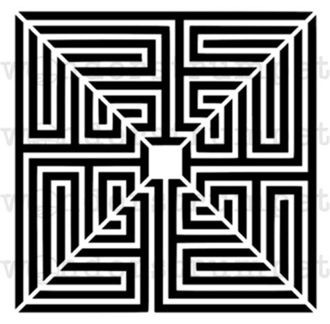 Roman Labyrinth Stencil Etsy