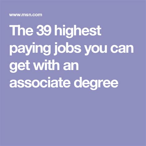 39 Highest Paying Jobs You Can Get With An Associate Degree High