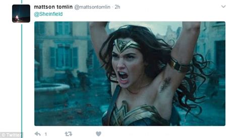 Wonder Woman Trailer Prompts Debate Over Underarm Hair Daily Mail Online