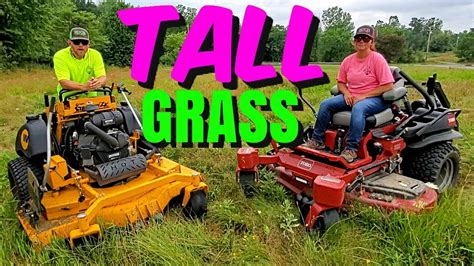 Mowing Tall Grass With Two Of The Best Mowers Available Who Needs A