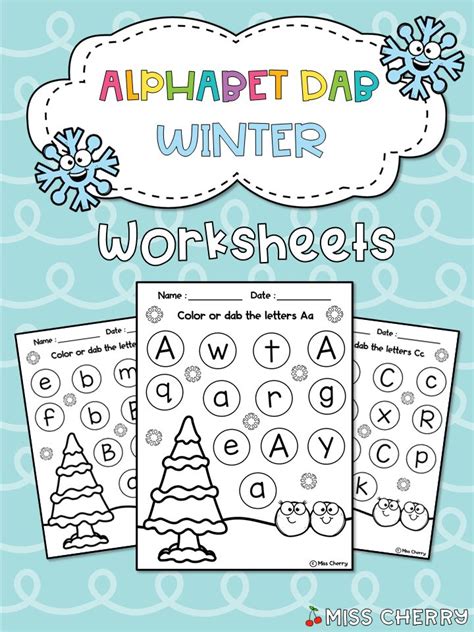 Alphabet Dab Worksheets Winter Distance Learning In 2021 Do A Dot