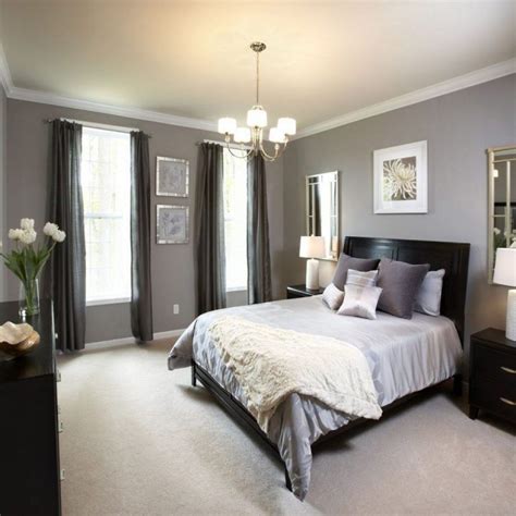 The walls are a neutral cream color the difference in this room from the others is the bright red and black. 42+ The Argument About Neutral Master Bedroom Ideas Dark Furniture Accent Walls - lowesbyte ...