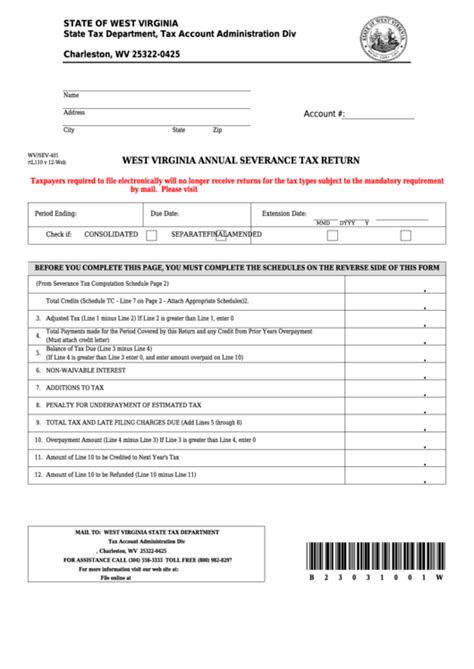 Fillable And Printable West Virginia Tax Forms Printable Forms Free