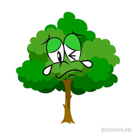 Free Crying Tree Cartoon Image｜charatoon