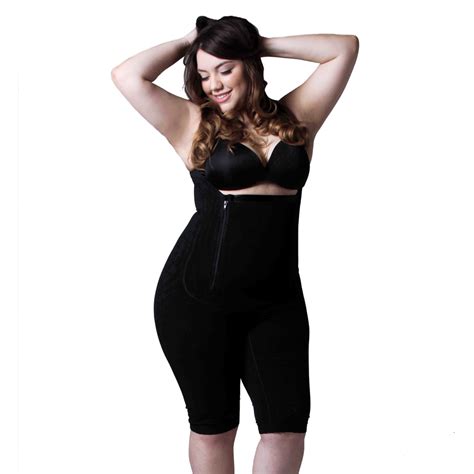 Full Body Shapewear Compression Post Surgical Garments Long Black