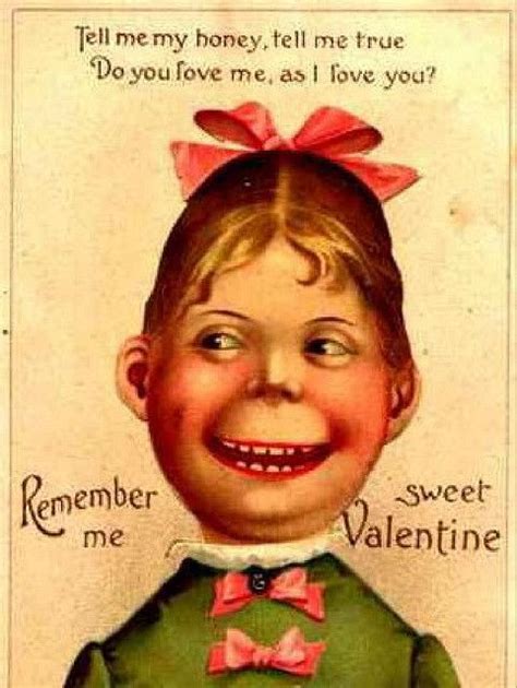 Valentine Creepy Vintage Vintage Valentine Cards Weird Valentines