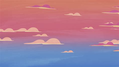 Cartoon Animation Background With Motion Clouds Abstract Backdrop