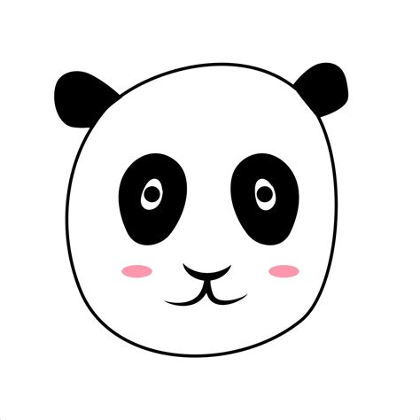 Panda Bear Head Animal Icon 4333691 Vector Art At Vecteezy