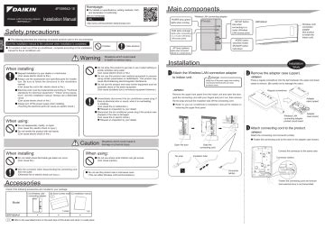 Daikin Wireless Connecting Adapter Installation Manual Manualzz