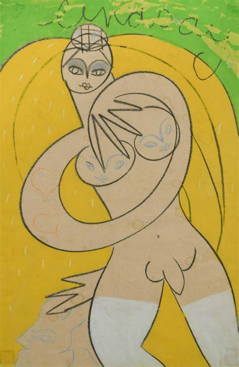 Lindsay Kemp British B 1938 Nude Watercolour