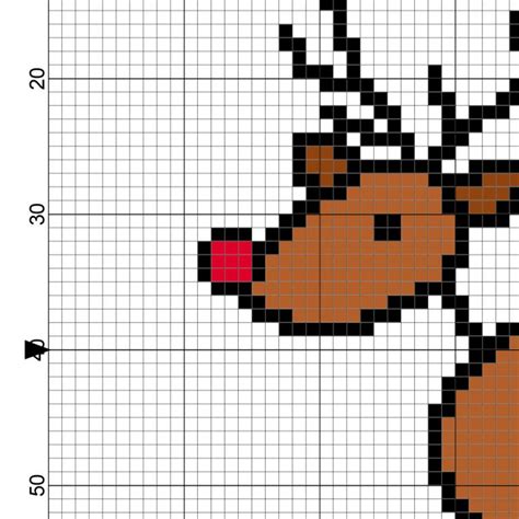 Doodle Reindeer Cross Stitch Pattern Daily Cross Stitch