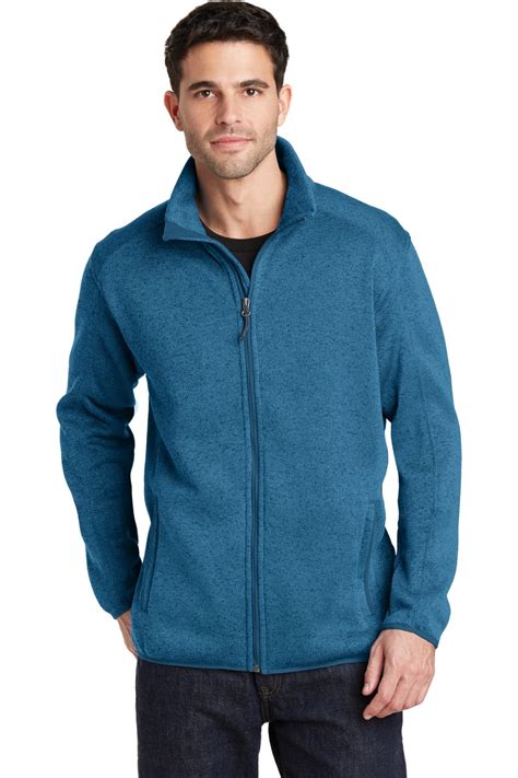 Port Authority Embroidered Mens Sweater Fleece Jacket Queensboro