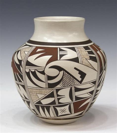 Native American Hopi Pottery Bowl By J Navasie 232 Sold