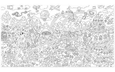 Click on any birds picture. Food Fight - Really Big Coloring Poster - Pirasta NYC