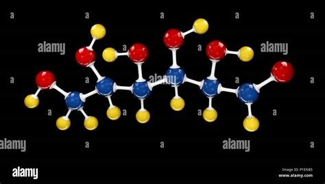 Molecule Of Glucose Molecular Formula C6h12o6 3d Illustration Stock