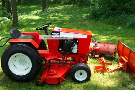 Case 446 Garden Tractor With 48 Deck And Snow Plow Hydraulic Tiller