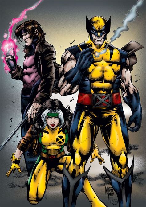 X Men Rouge Gambit Wolverine Marvel Superheroes