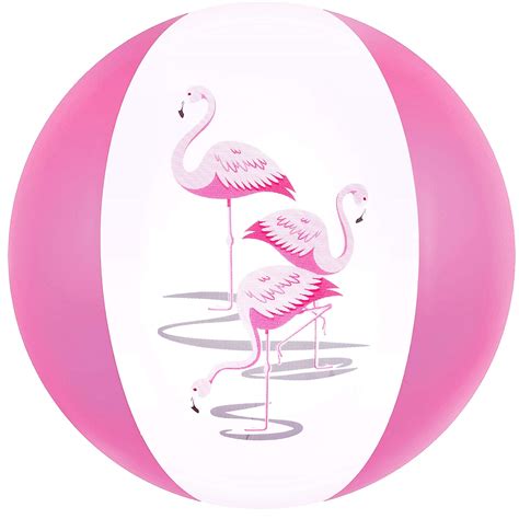 16 Pink Flamingo Party Pack Inflatable Beach Balls Beach Pool Pink Flamingo Themed Party Toys
