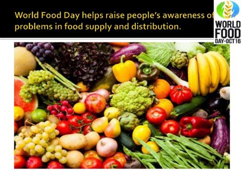 World Food Day Helps Raise Peoples Awareness Of Problems In Food