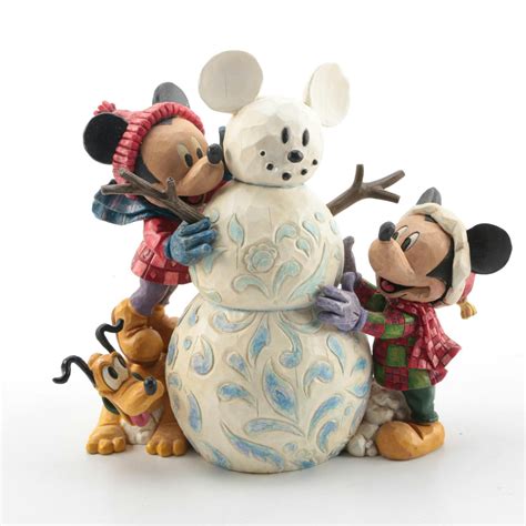 Pair Of Jim Shore For Enesco Walt Disney Showcase Collection Christmas