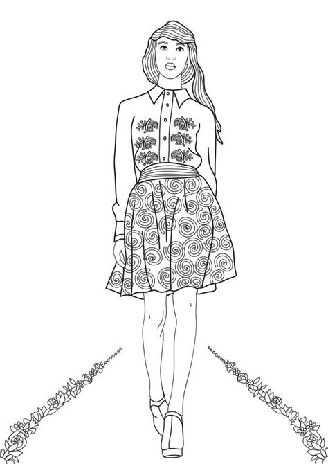 Fashionable Girls Coloring Page Free Printable Coloring Pages For Kids