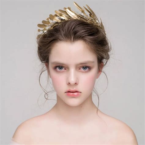 Gold Leaf Crown Greek Goddess Headpiece Majestic Crowns