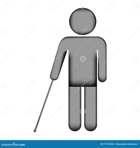 Blind Disabled Sign Icon Stock Illustration Illustration Of