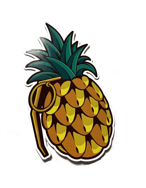 Pineapple Grenade Vinyl Sticker — Empire Tactical Usa