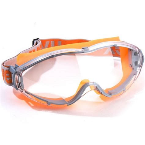 uvex 9302 245 ultrasonic orange frame clear lens safety goggle from lawson his