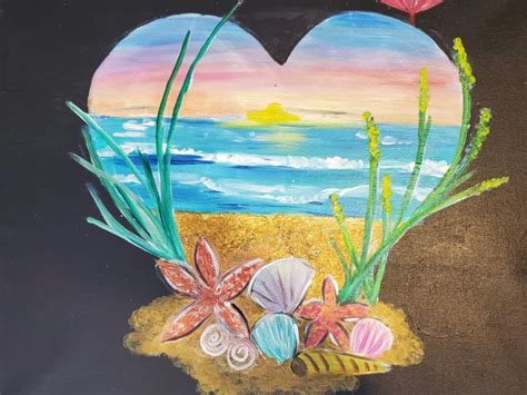 Painting Class Beach Heart
