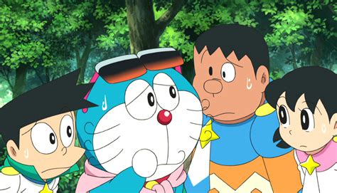 When they were shooting the film in the open lot a boy called aron comes and alerts them of aliens attacking his planet. Doraemon: Nobita no Space Heroes (Anime) | AnimeClick.it