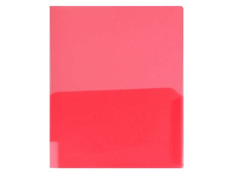 Clear 2 Pocket Plastic Folder Clear Pink Plastic Folder