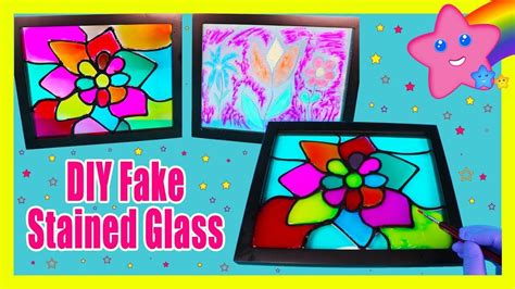 How To Make Fake Stained Glass Windows Easy Craft Stained Glass Diy
