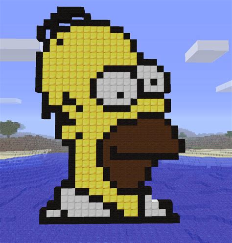 The Simpsons Pixel Art Building Ideas Minecraft Pixel Art Building Ideas