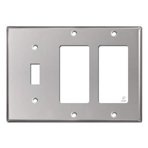 2 Decora Gfci 1 Toggle Wall Plate Polished Stainless Steel
