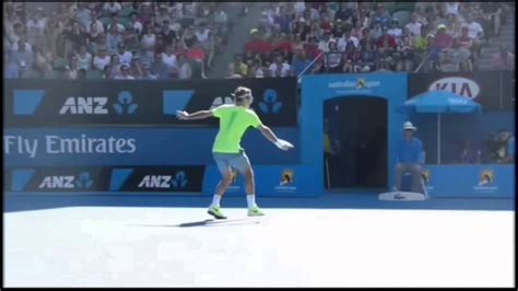 He possesses an incredible amount of spin and power while staying precise with the ability to hit difficult targets when on the run. Roger Federer : Serve, Return(Slow motion) Australian Open ...