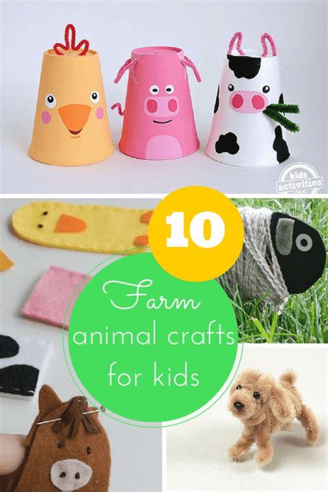A fun esl vocabulary matching exercise worksheet for kids to study and practise farm animals. 10 fun farm animal crafts for kids