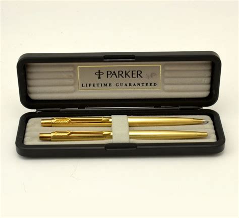 Parker 75 Classic Ballpoint Pen Set Imperial Gold Filled Excellent