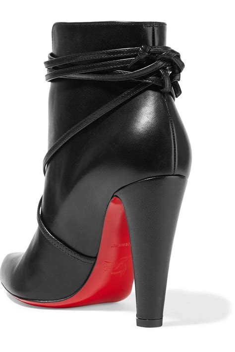 christian louboutin s i t rain 100 leather ankle boots in black lyst
