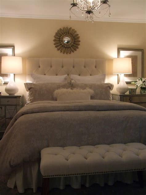 Cream Colored Tufted Headboard Home Design Ideas